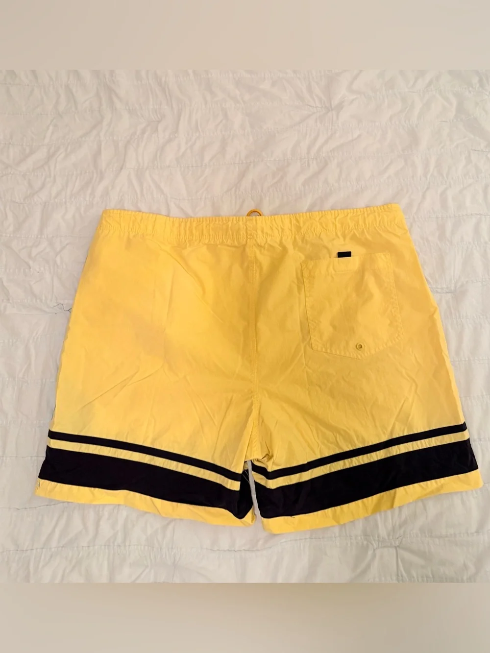 Nautica Yellow Swim Shorts with Blue Side Panel